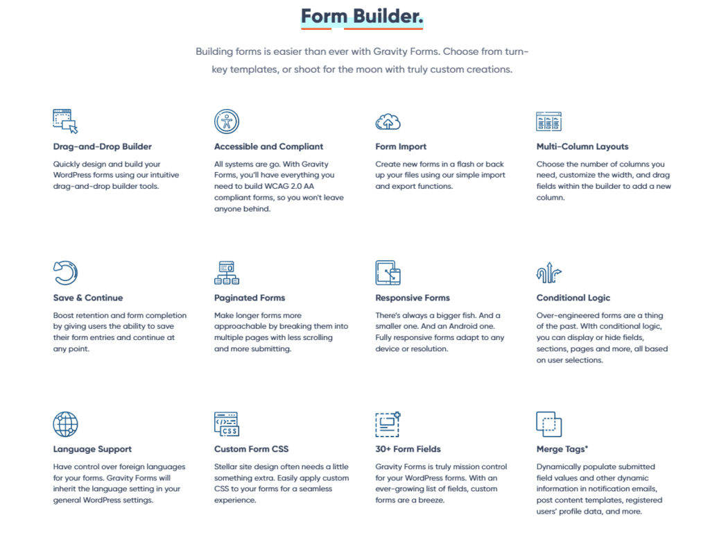 Gravity form builder plugin for wordpress