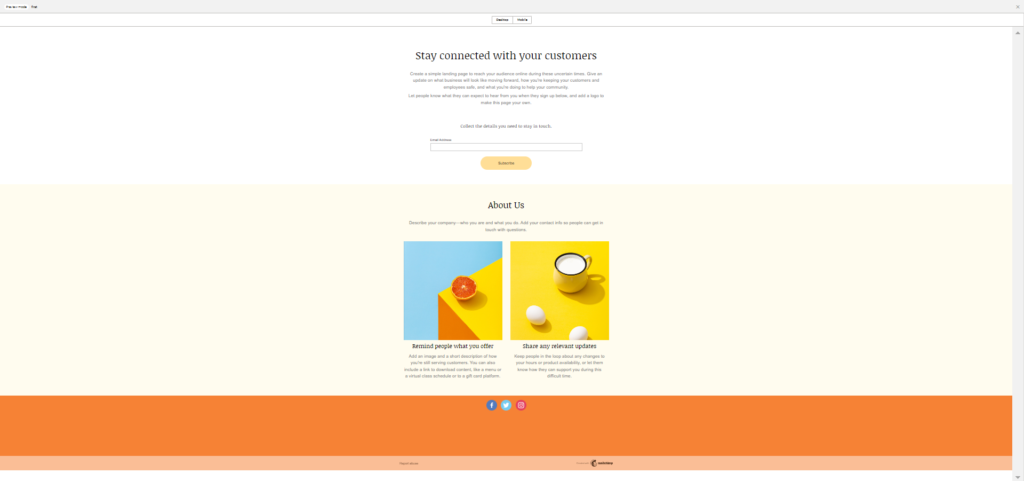 Mailchimp Lead Generation Landing Page Template 