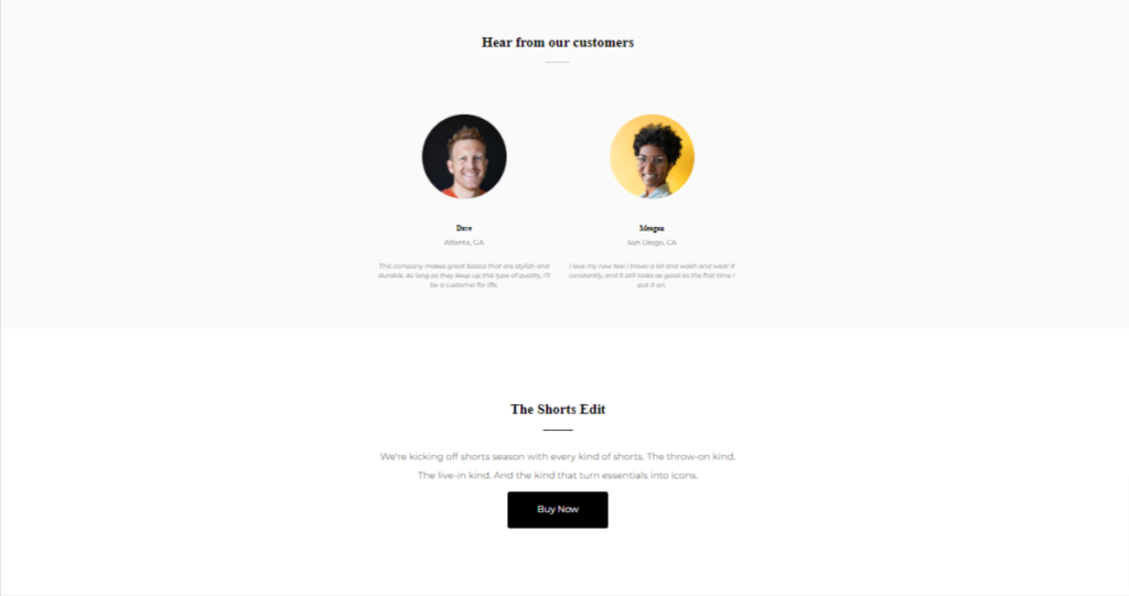 Mailchimp landing page example for promoting products