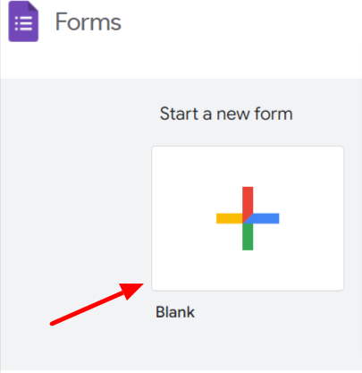 Creating blank form in google forms