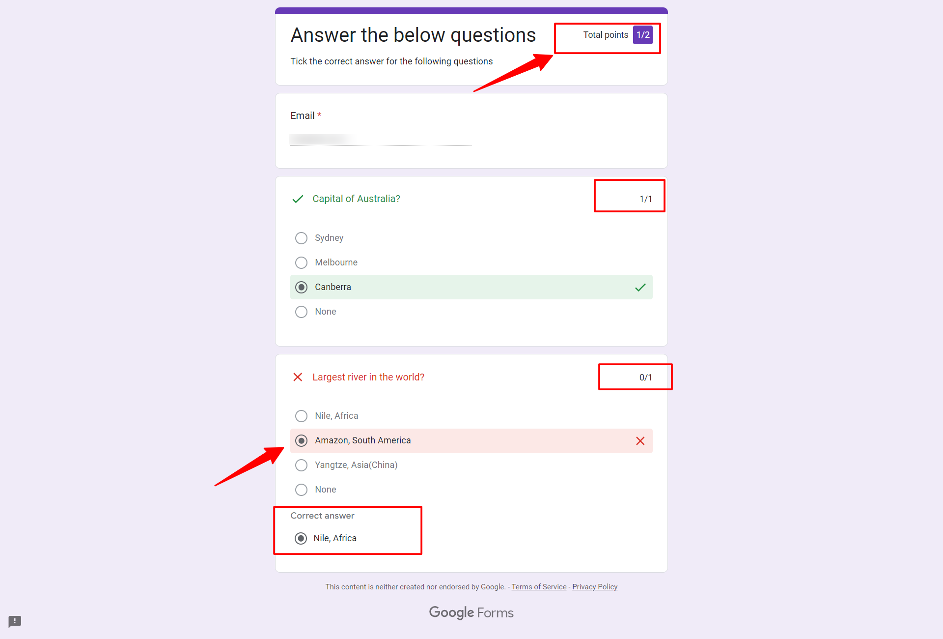 Google form quiz - create form online free